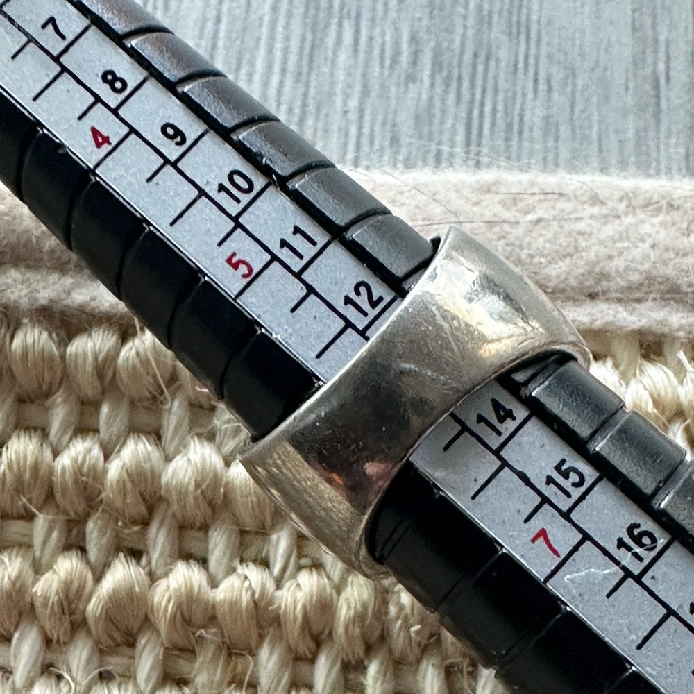 Silver 925 Pave Rhinestone Statement Ring. Size 6 - image 2